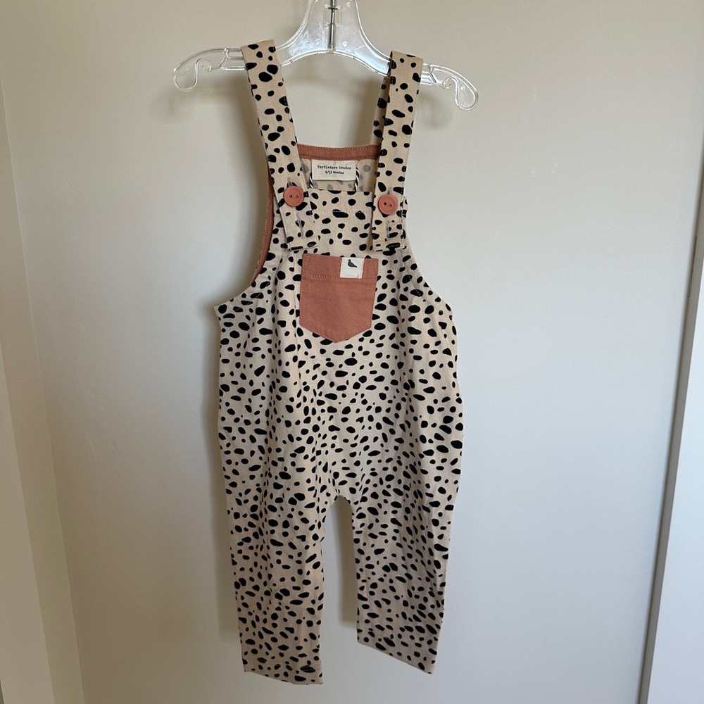 Turtledove London - Leopard Dungarees - 6-12mo